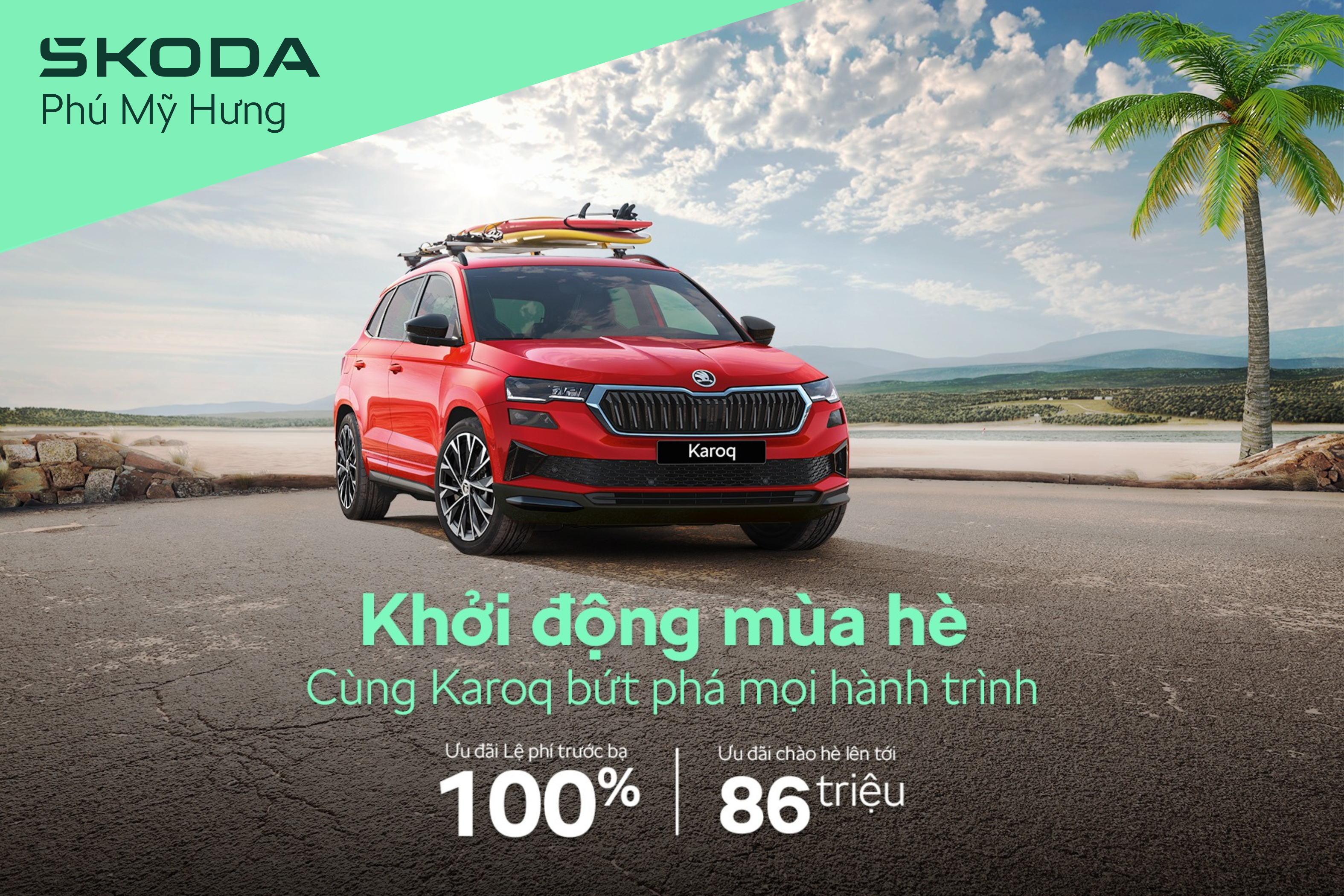 Skoda Gò Vấp tung ưu đãi T5 rực rỡ dành cho Skoda Karoq