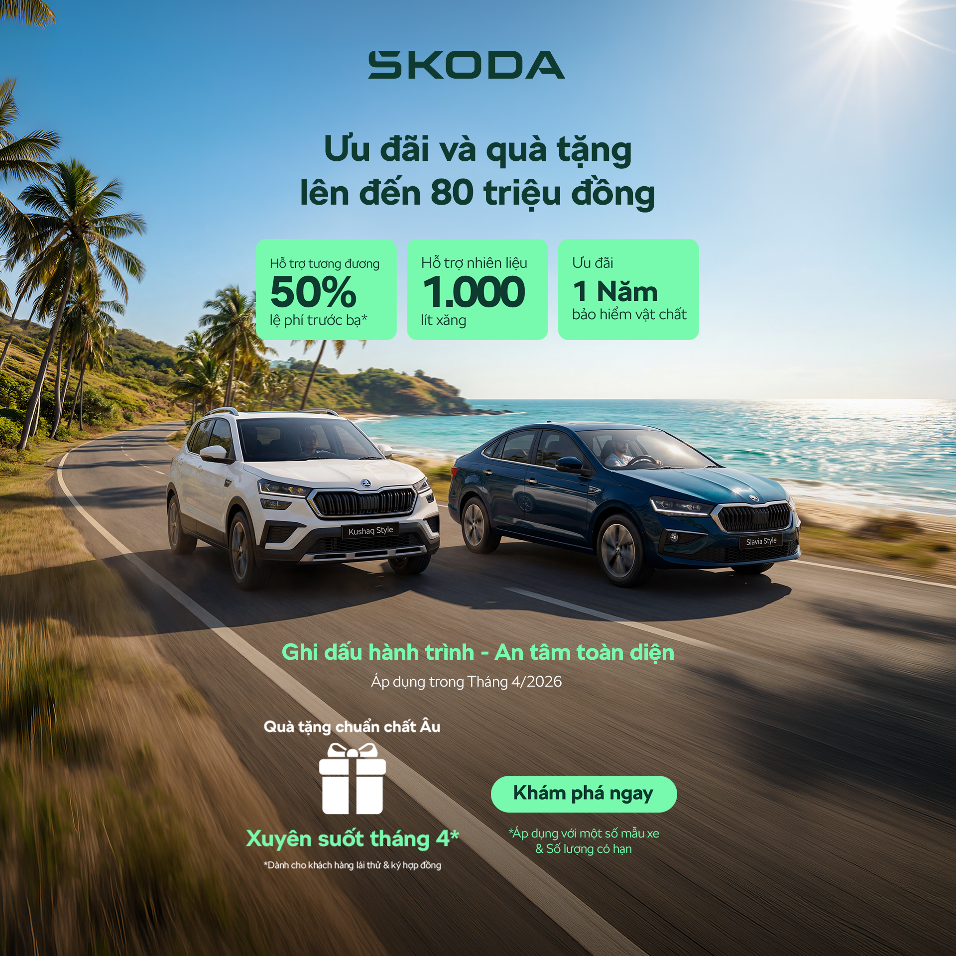 Ưu đãi tháng 4 cùng Skoda