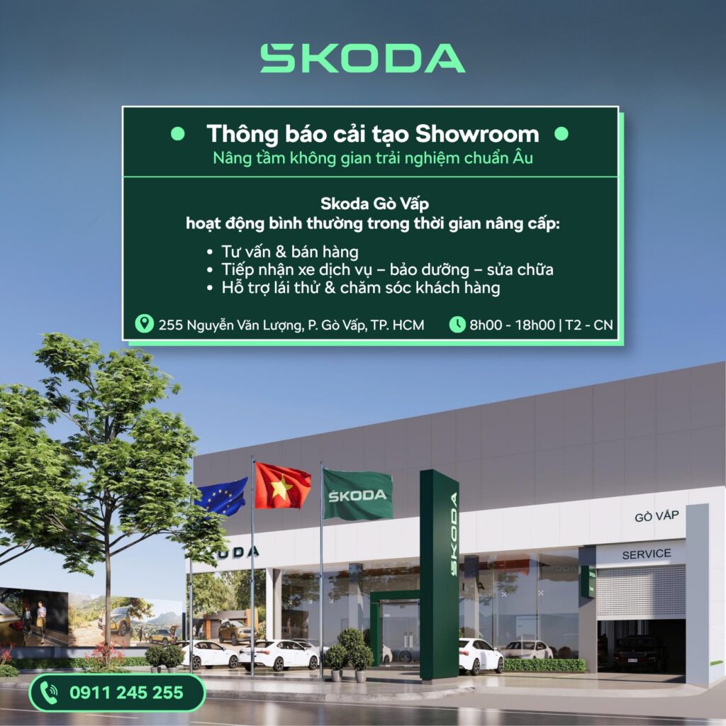 Skoda Gò Vấp cải tạo không gian Showroom