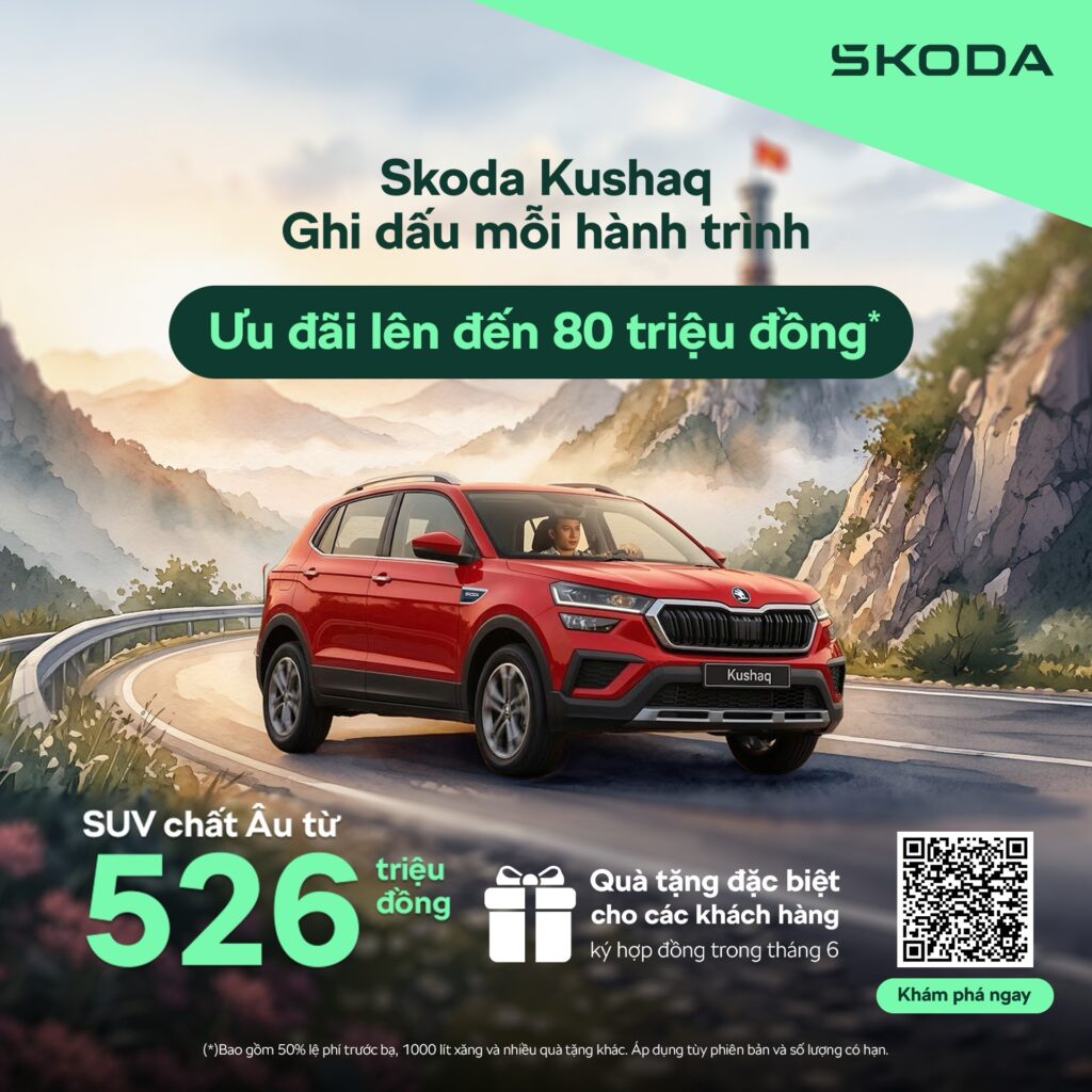 Ưu đãi tháng 6 dành cho Skoda Kushaq